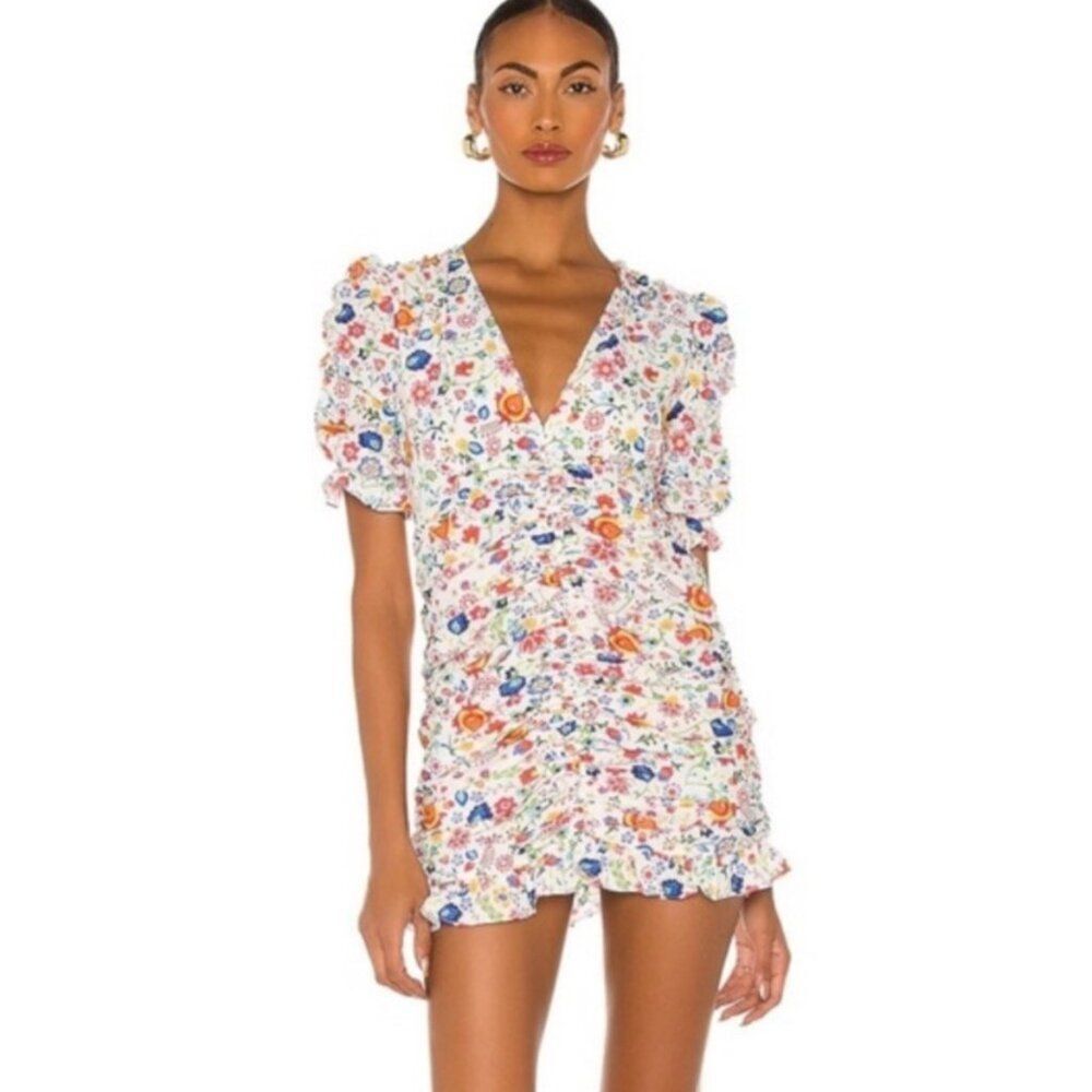 PALOMA BLUE Tiffany Dress boho white floral Size M